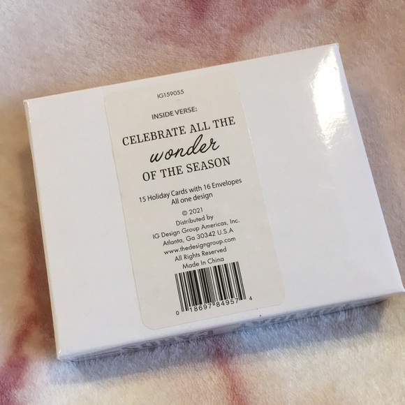 Merry Christmas Holiday Snowy Glitter Houses Greeting Card Set NWT 15count - Picture 10 of 16